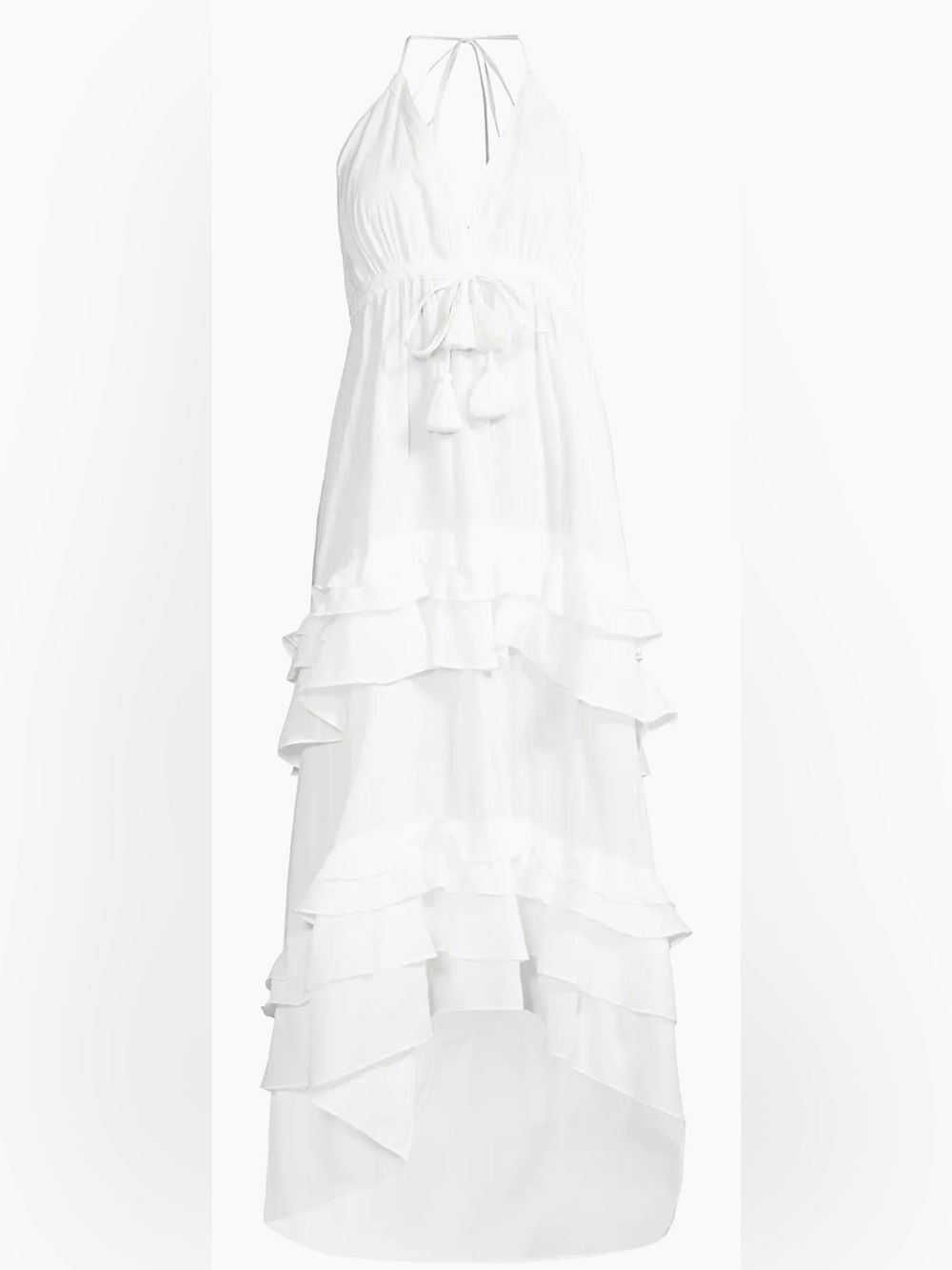 Milly Odalia Ruffled Cotton Maxi Dress Size M - Picture 3 of 6